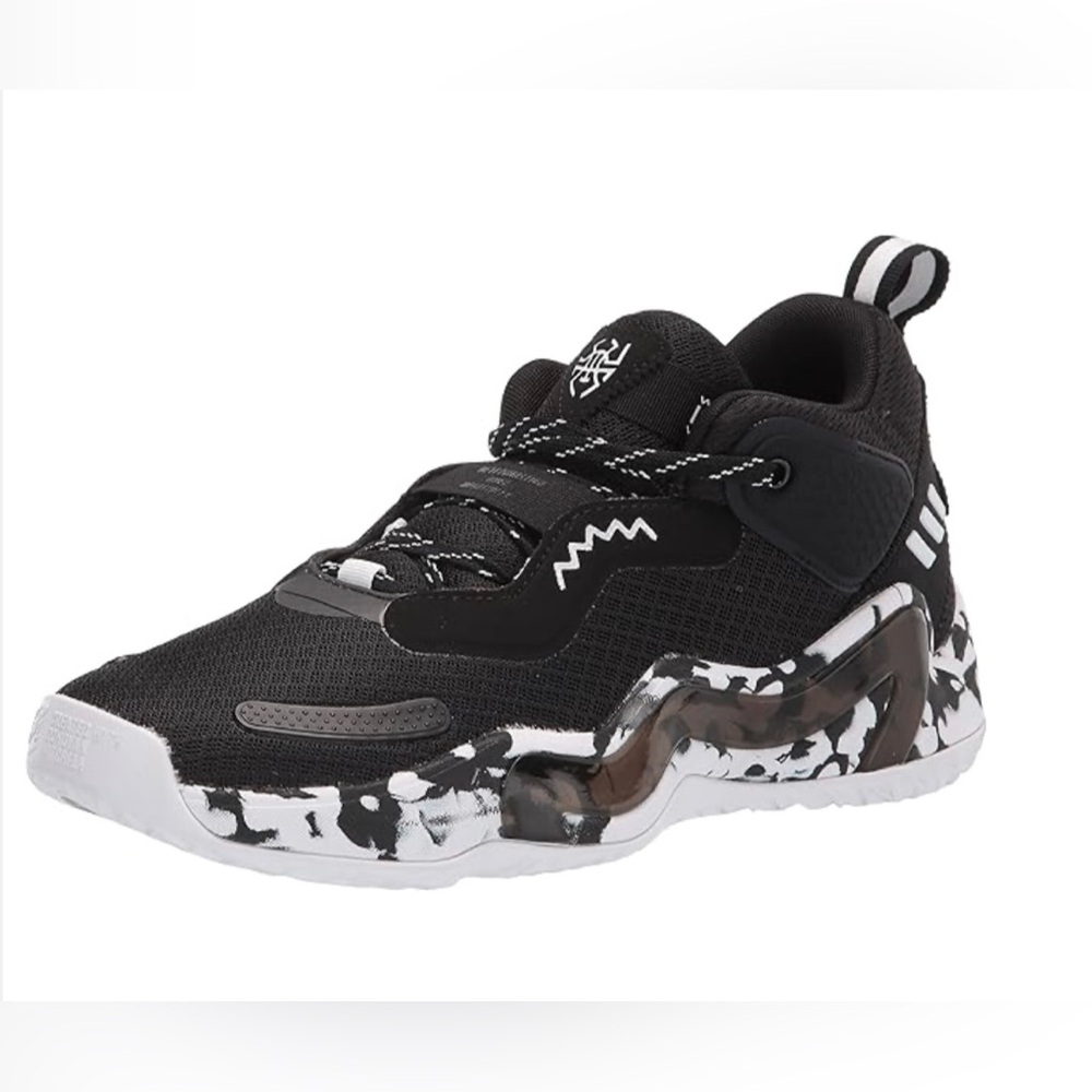Adidas Men's D.O.N. Issue 3 Athletic Shoes - Black and White